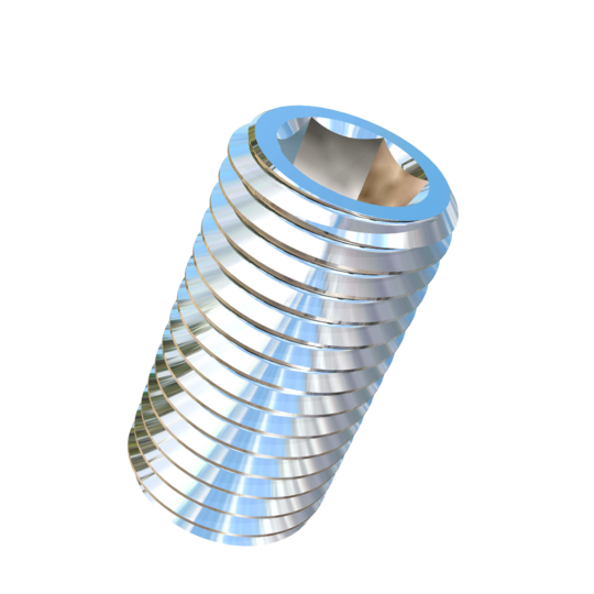 Titanium 7/8-9 X 1-3/4 inch UNC Allied Titanium Set Screw, Socket Drive with Cup Point